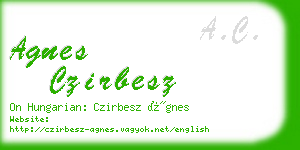 agnes czirbesz business card